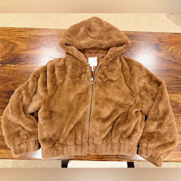 Avec Les Filles Jackets & Blazers - Avec Les Filles Tan Faux Fur Jacket Like New Size L